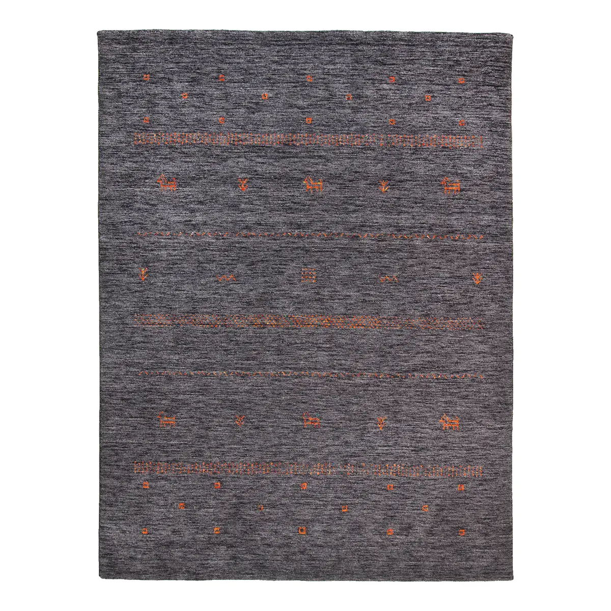 Kurzflorteppich Nebraska Grau 70 x 140cm | Grau