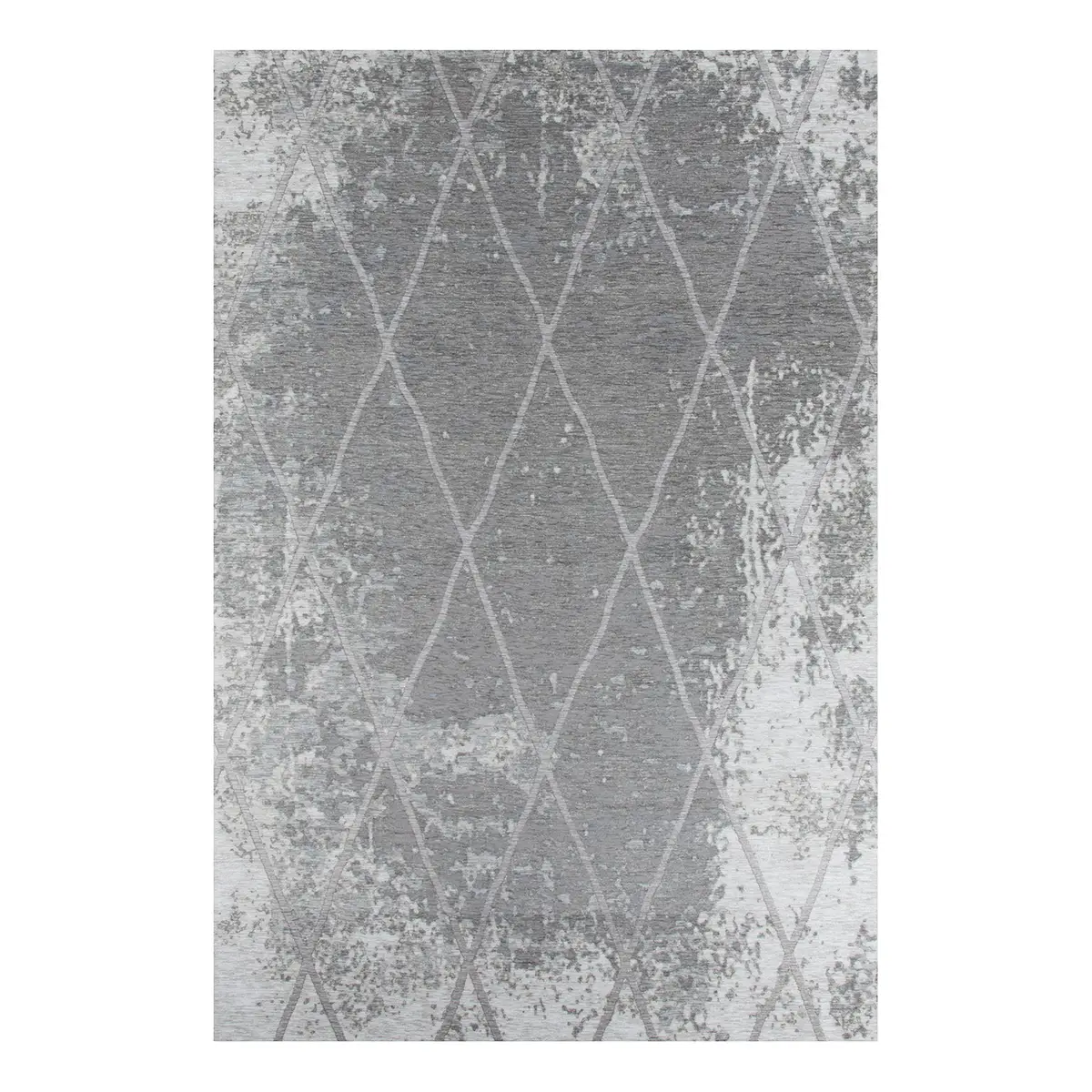 Fine Lines Kurzflorteppich | Silber