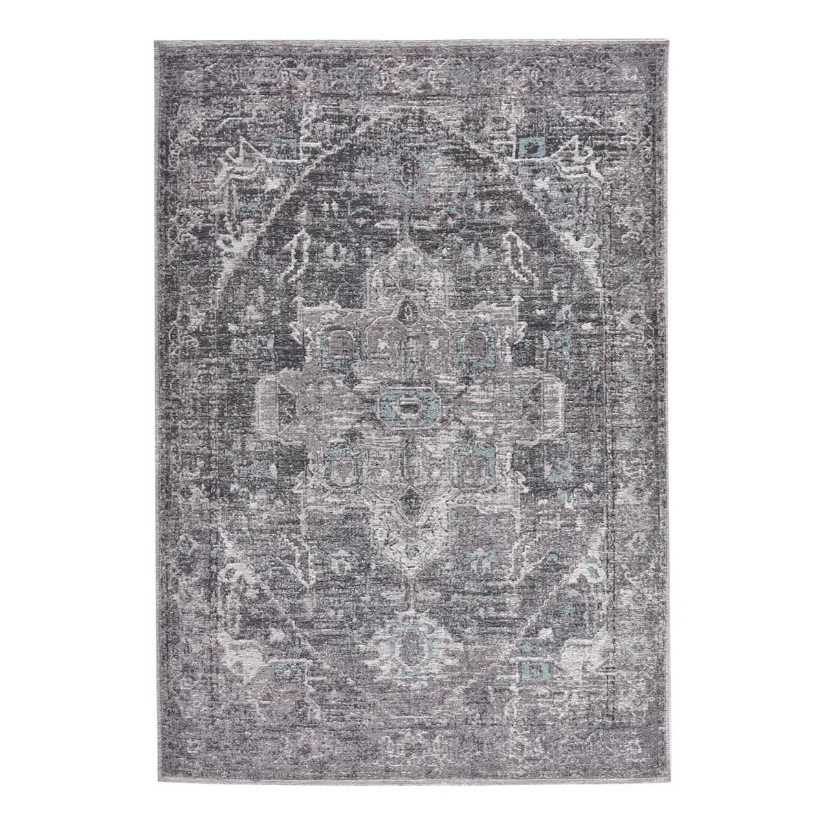 Kurzflorteppich Funky Orient Tabriz Grau 115 x 180cm | Grau