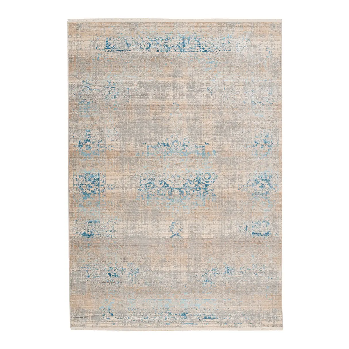 Kurzflorteppich Baroque 300 Türkis/Grau 120 x 170cm