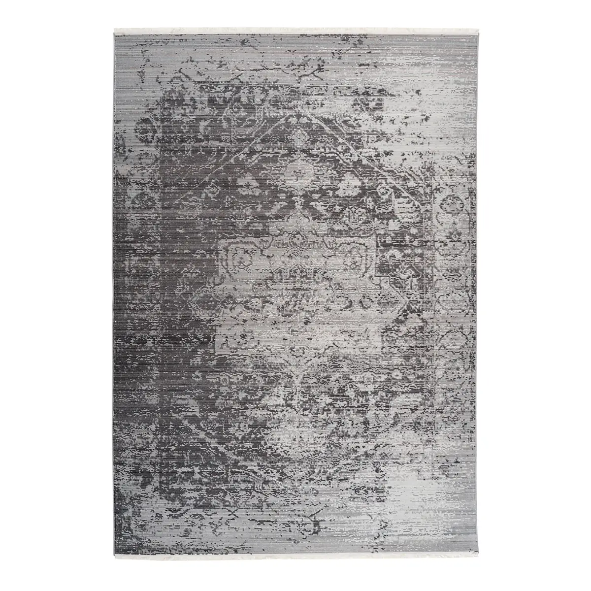 Kurzflorteppich Baroque 800 Grau | Grau