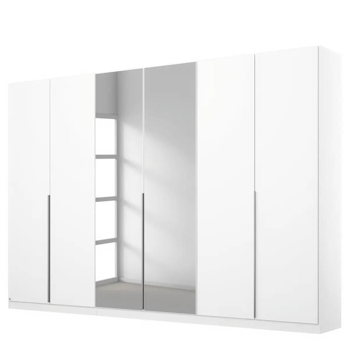Drehtürenschrank Alabama 271 x 210cm Weiß/Alpinweiß Premium Aluminium