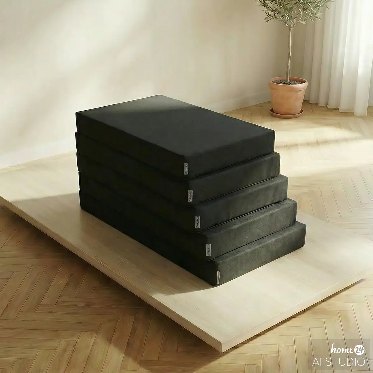 Matratze Frida 80 x 200cm Schwarz/Schwarz | Schwarz