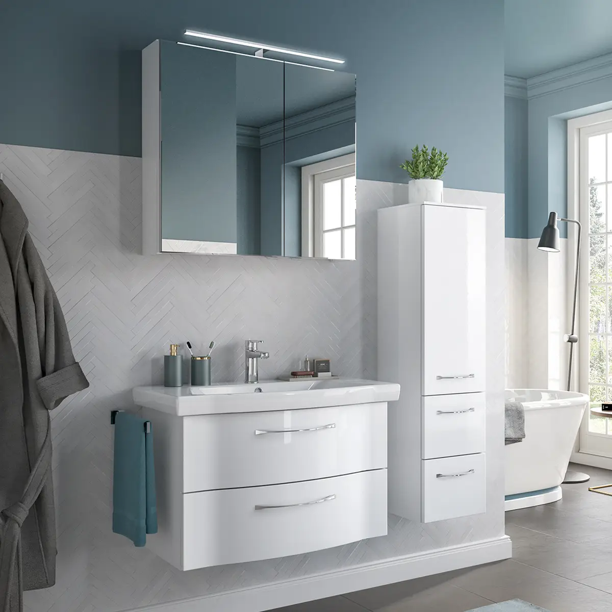 Badezimmerset 6005 II 3-teilig | Weiß