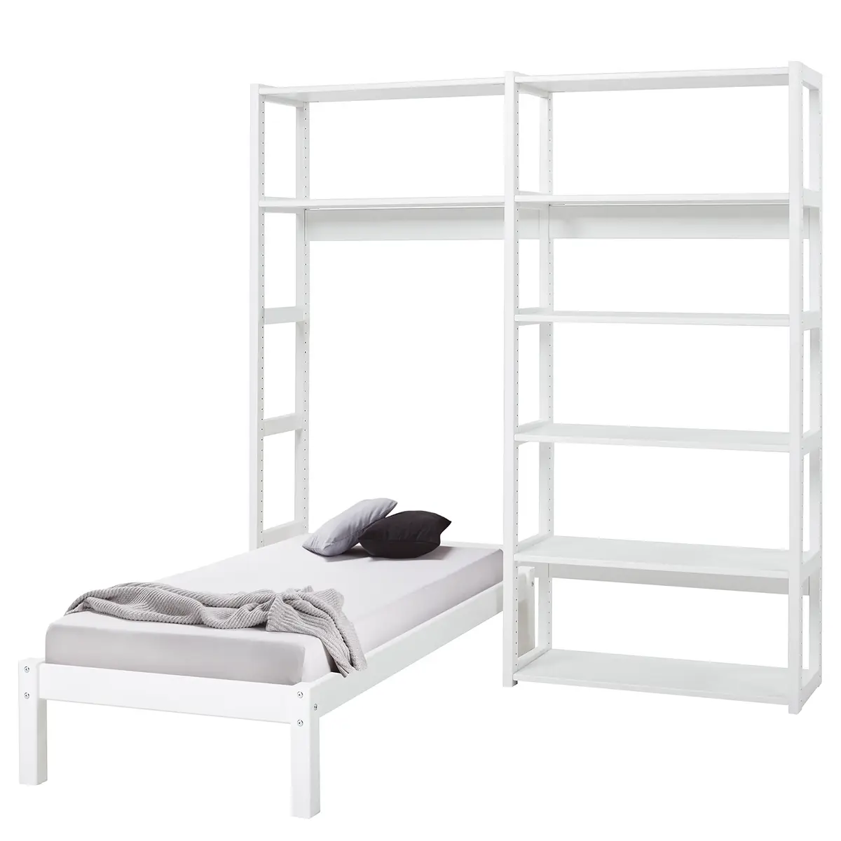 Regal mit Bett | Weiß