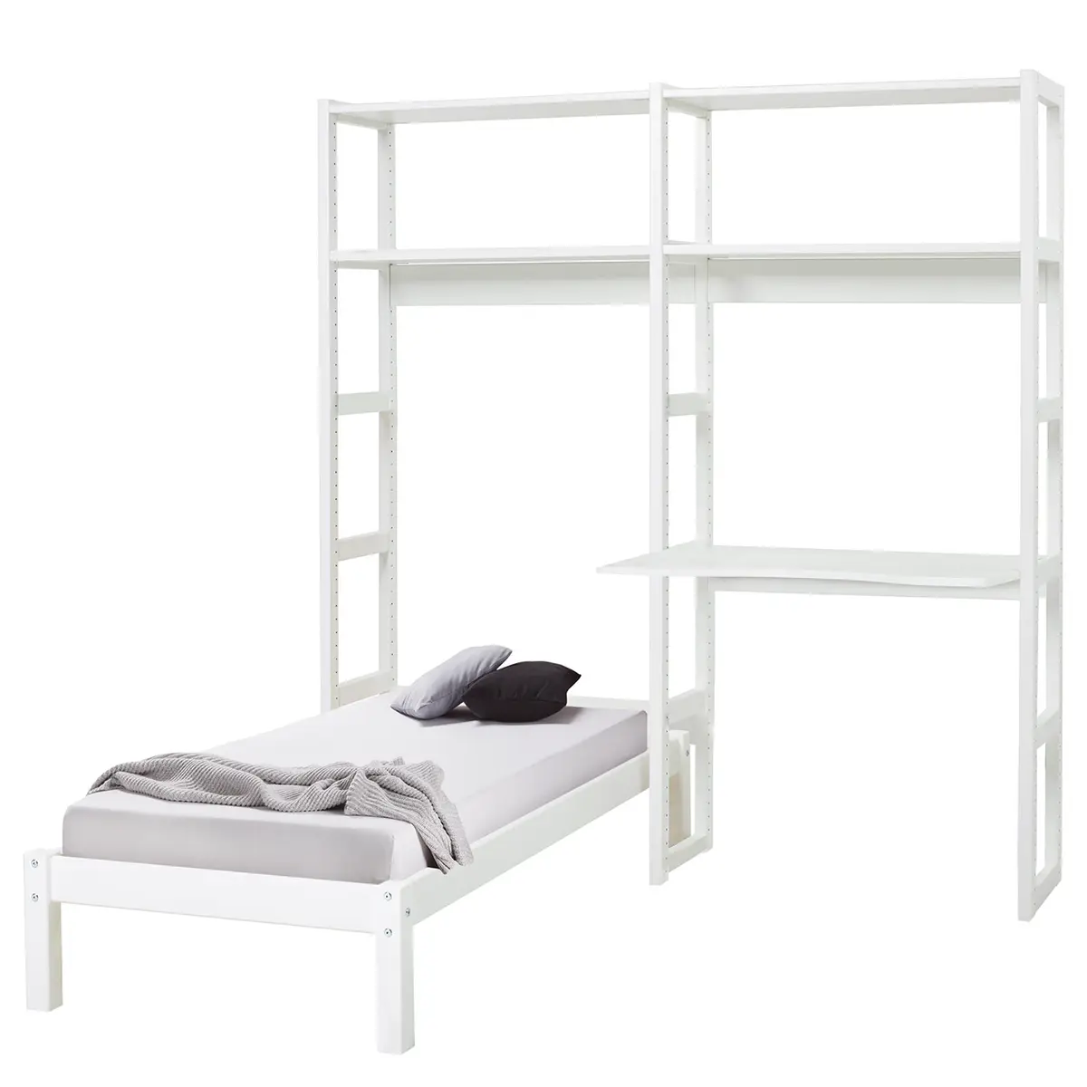 Regal mit Bett II | Weiß