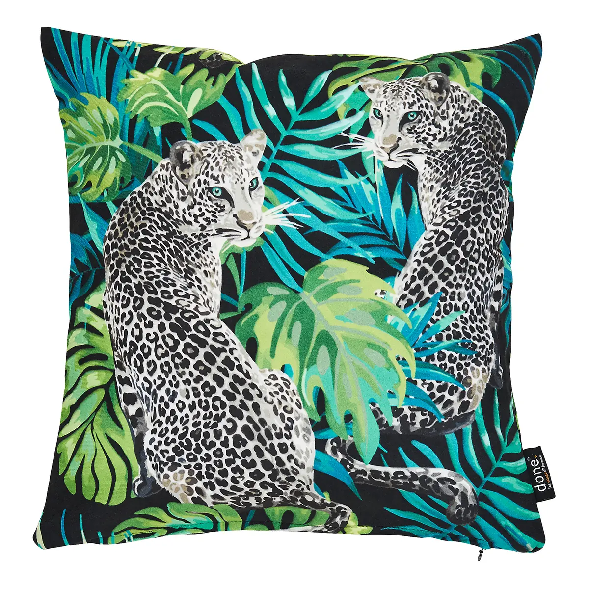 Kissenhülle Velour Leopard Multicolor 65 x 65cm Webstoff
