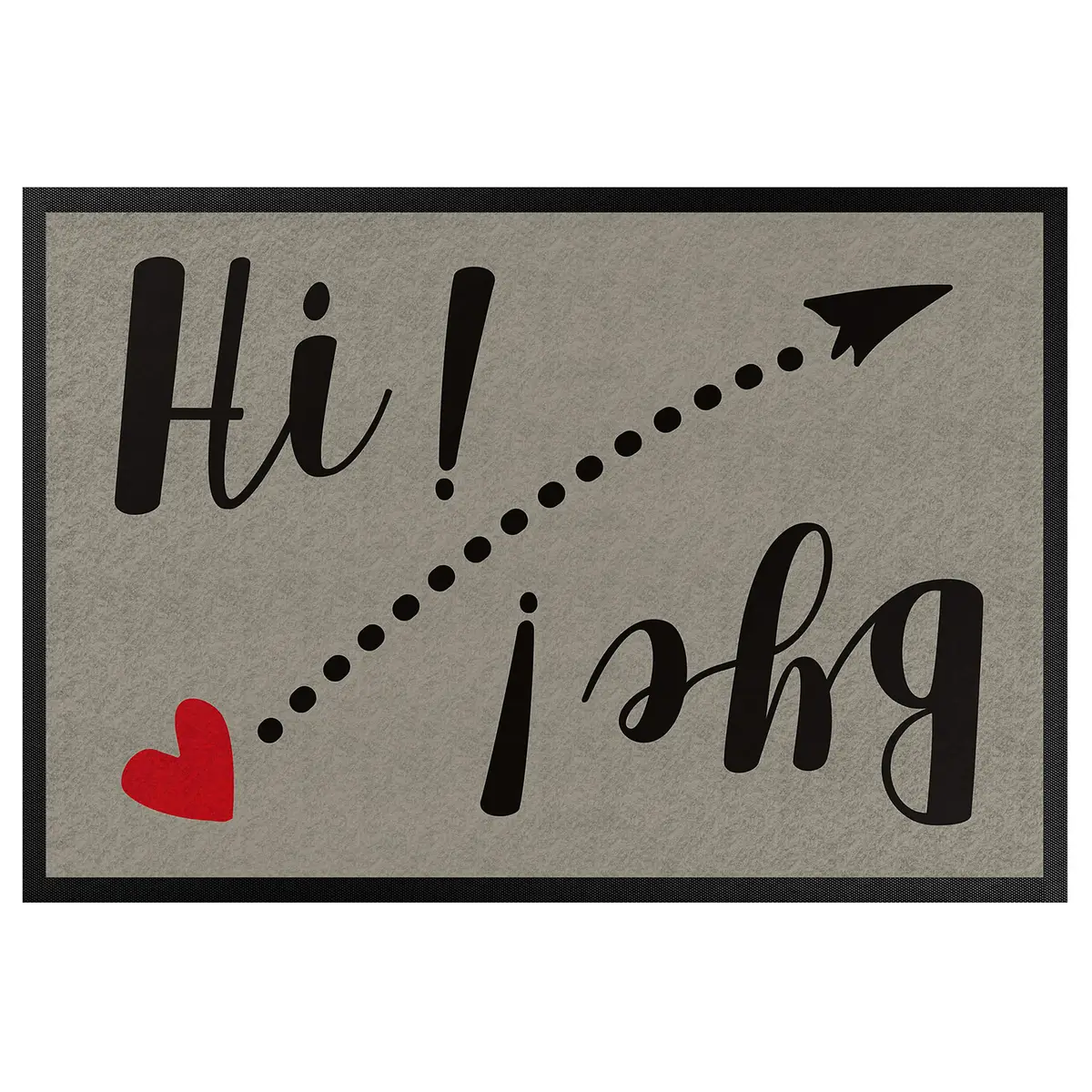 Fußmatte Hi Bye | Grau
