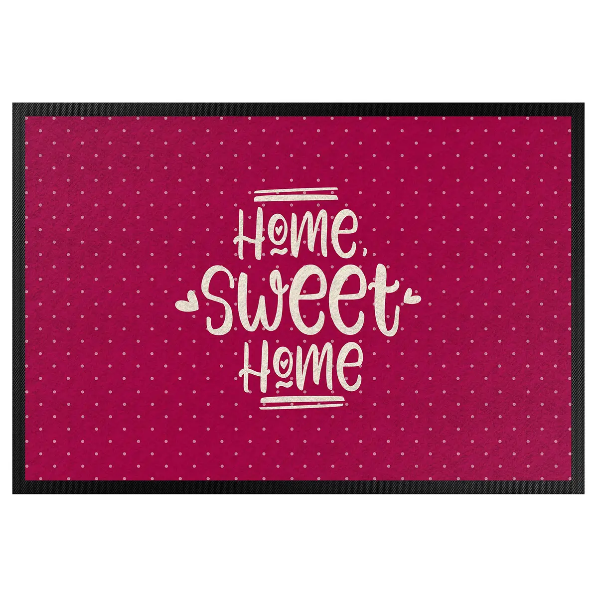 Fußmatte Home Sweet Home Polkadots | Rot