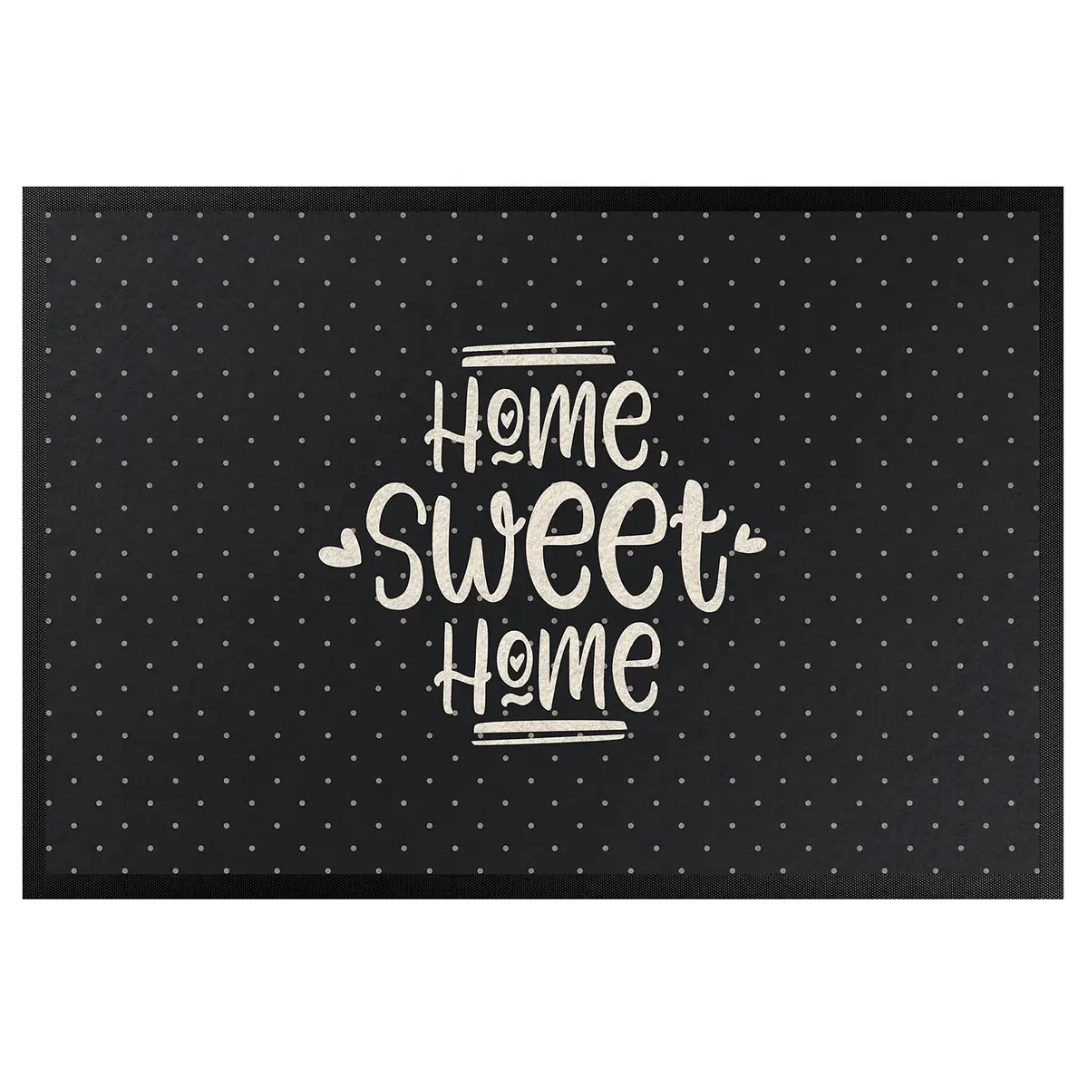 Fußmatte Home Sweet Home Polkadots | Grau