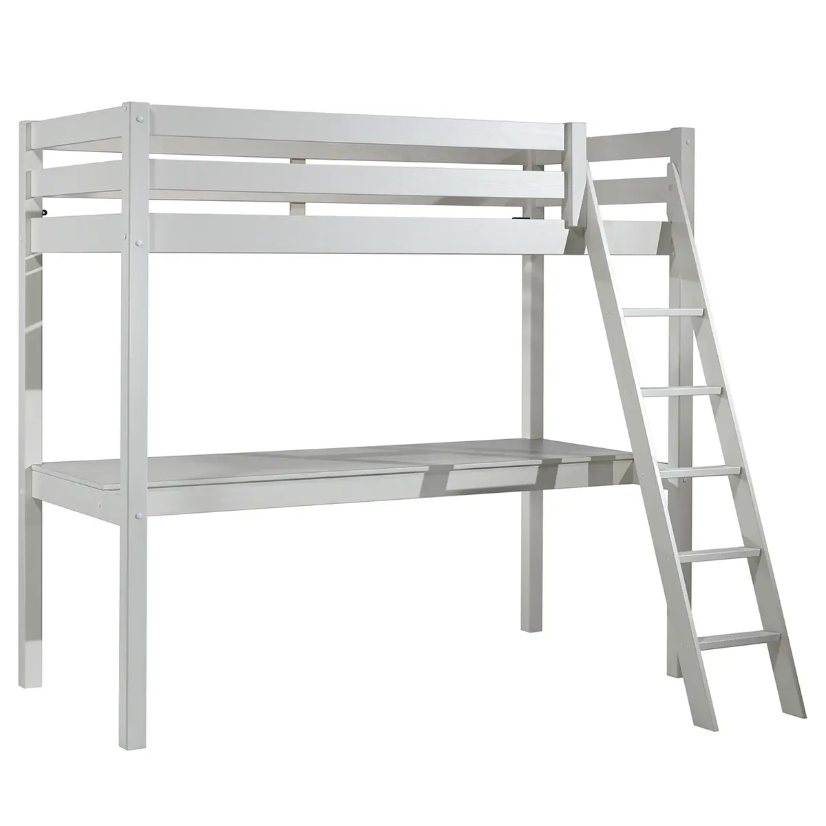 Hochbett VII 90 x 200cm Weiß/Weiß | Weiß
