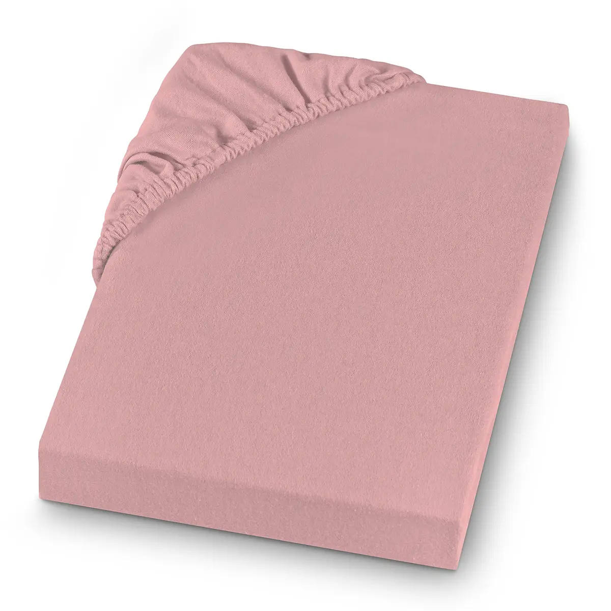 Feinbiber Spannbettlaken | Rosa