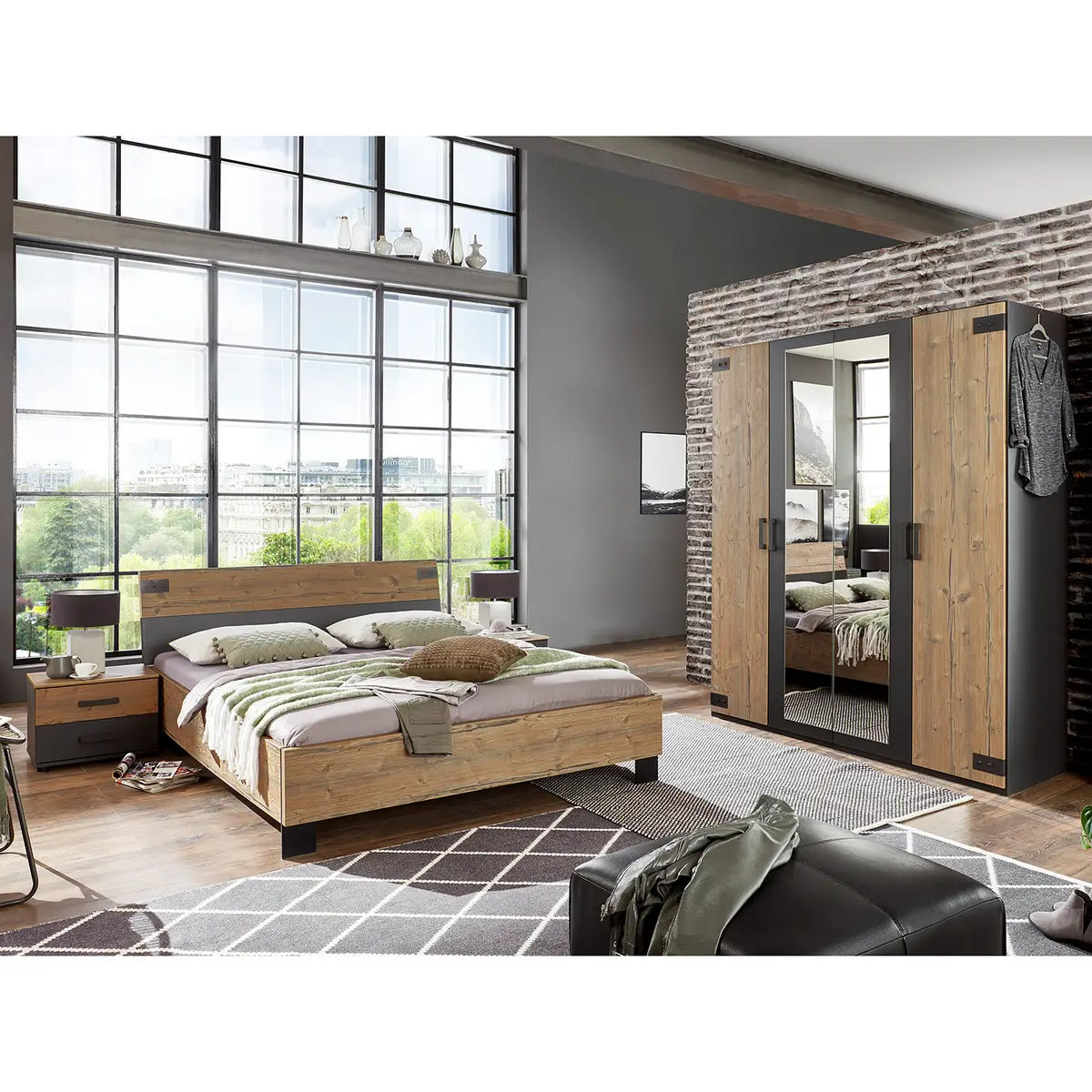 Schlafzimmer-Set I 4-teilig | Braun