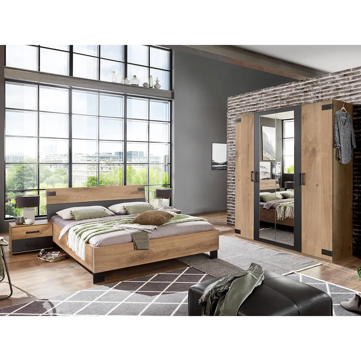 Schlafzimmer-Set Malmoe | Braun