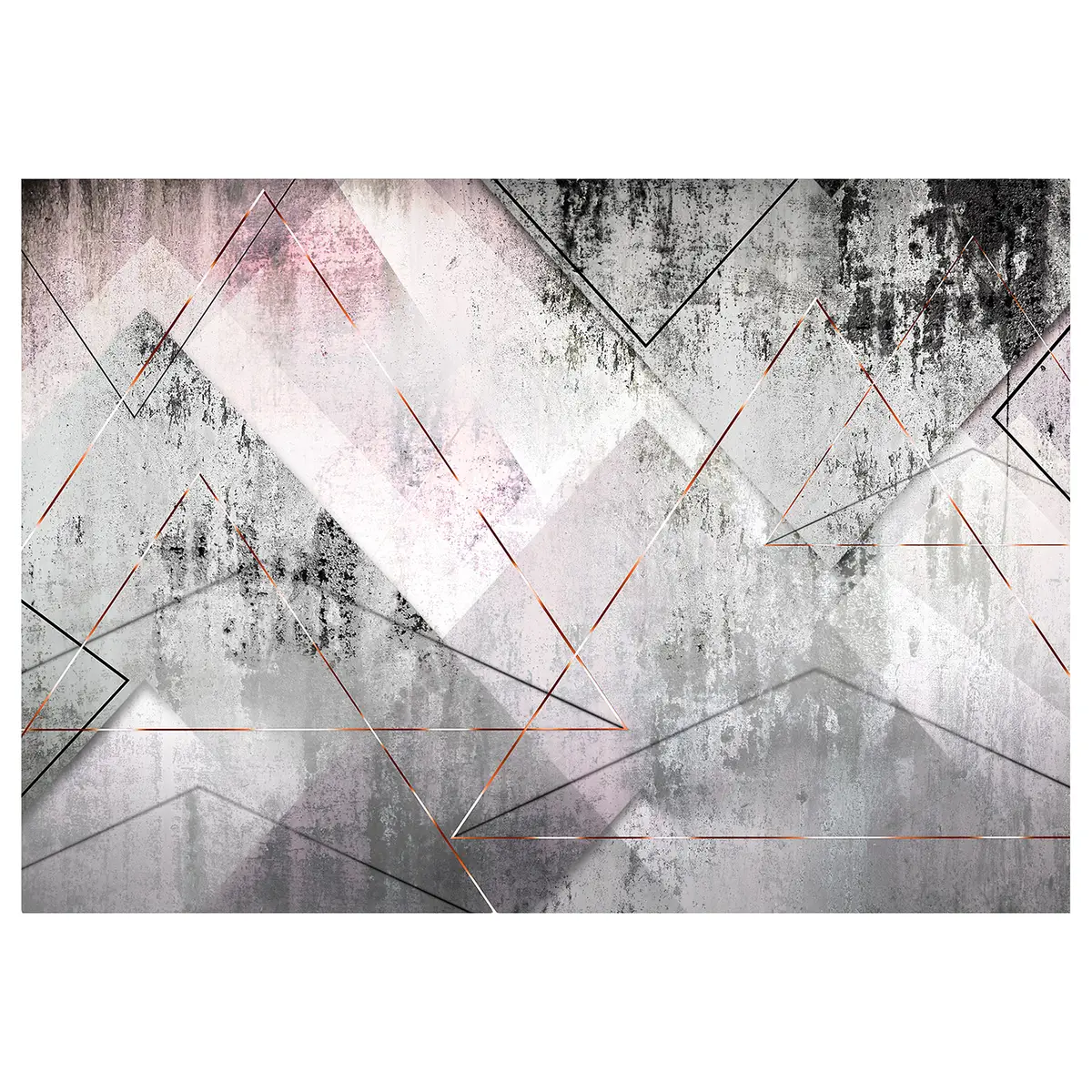 Vlies Fototapete Triangular Perspective | Grau