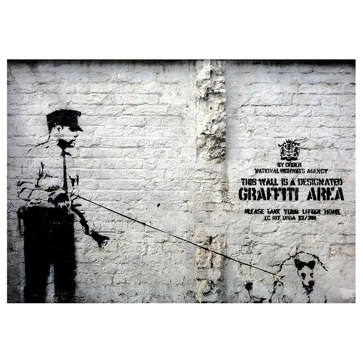 Vlies Fototapete Graffiti Area (Bansky) | Schwarz