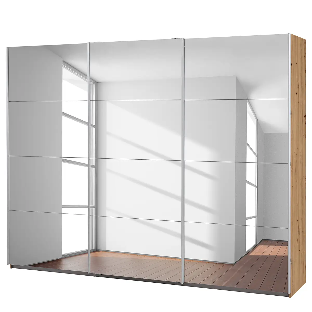 Schwebetürenschrank I 271cm Braun/Eiche Artisan Dekor Basic 3