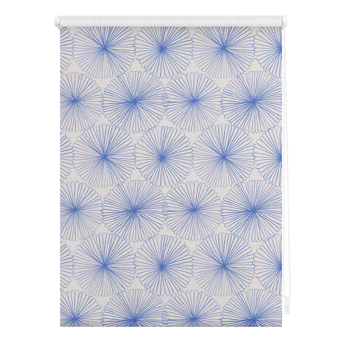 Klemmfix Verdunklungsrollo Flower Wheel | Blau