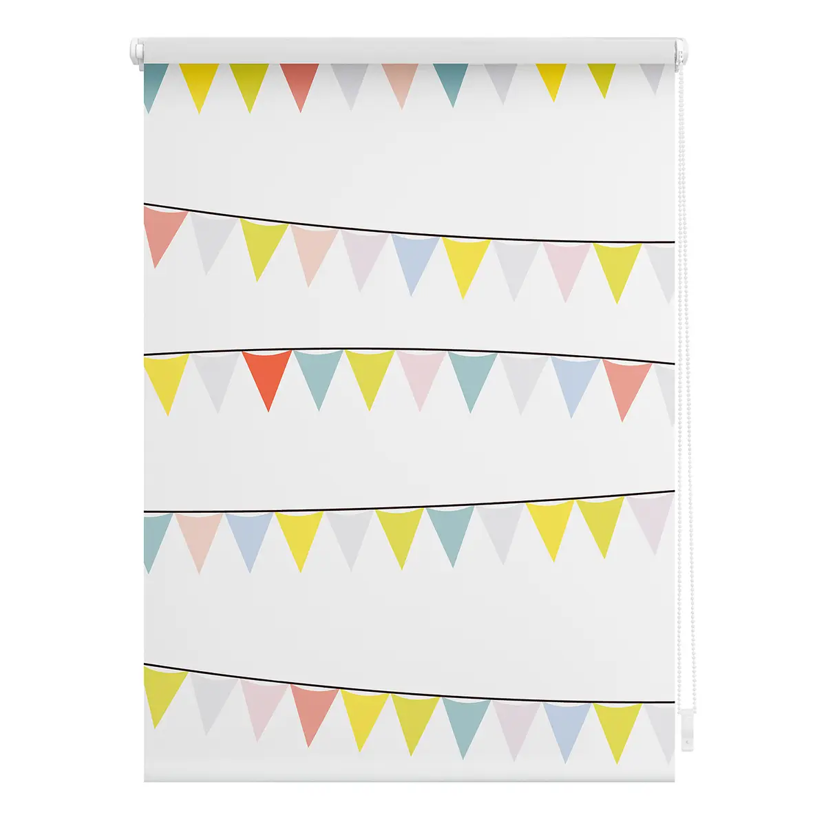 Klemmfix Verdunklungsrollo Wimpelkette | Beige