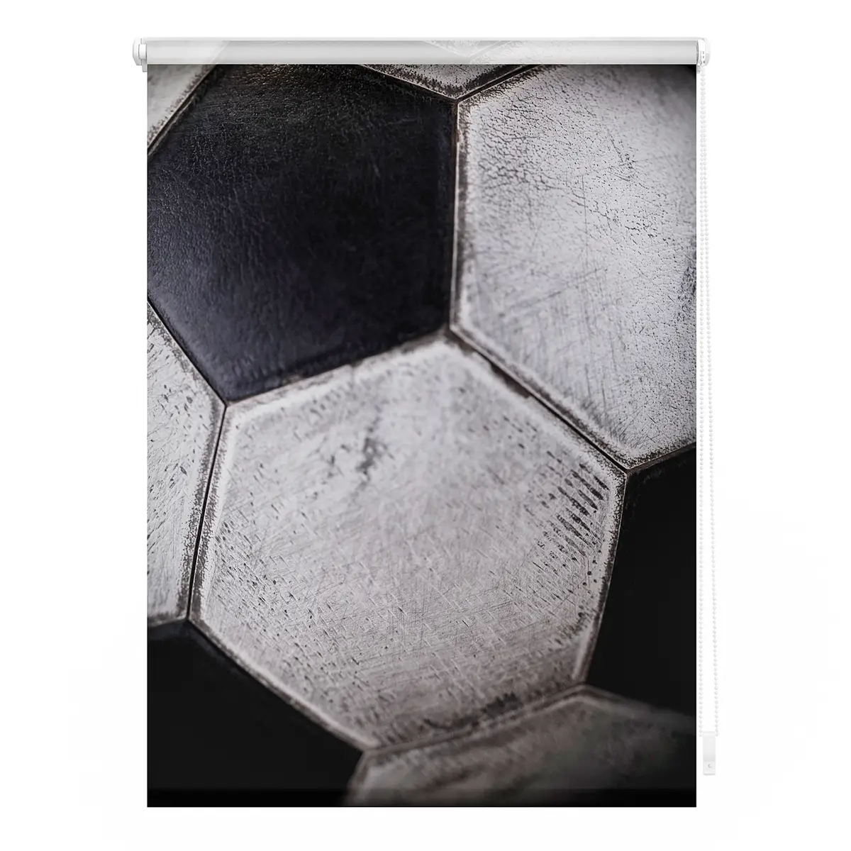 Klemmfix Rollo Retro Fußball | Schwarz
