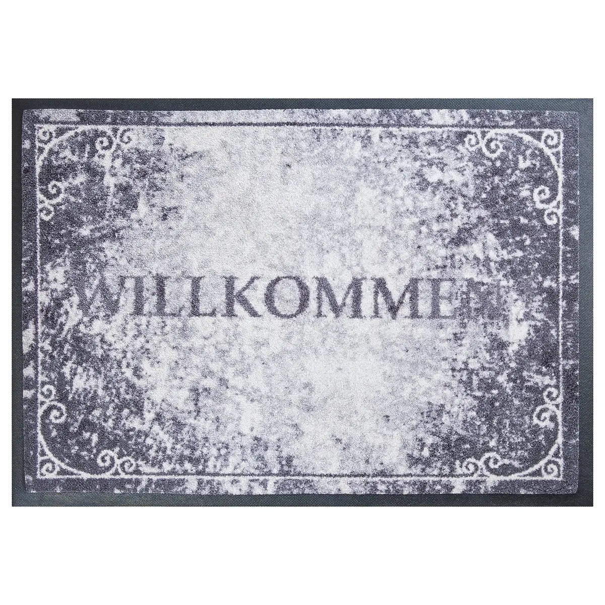 Fußmatte Willkommen | Schwarz