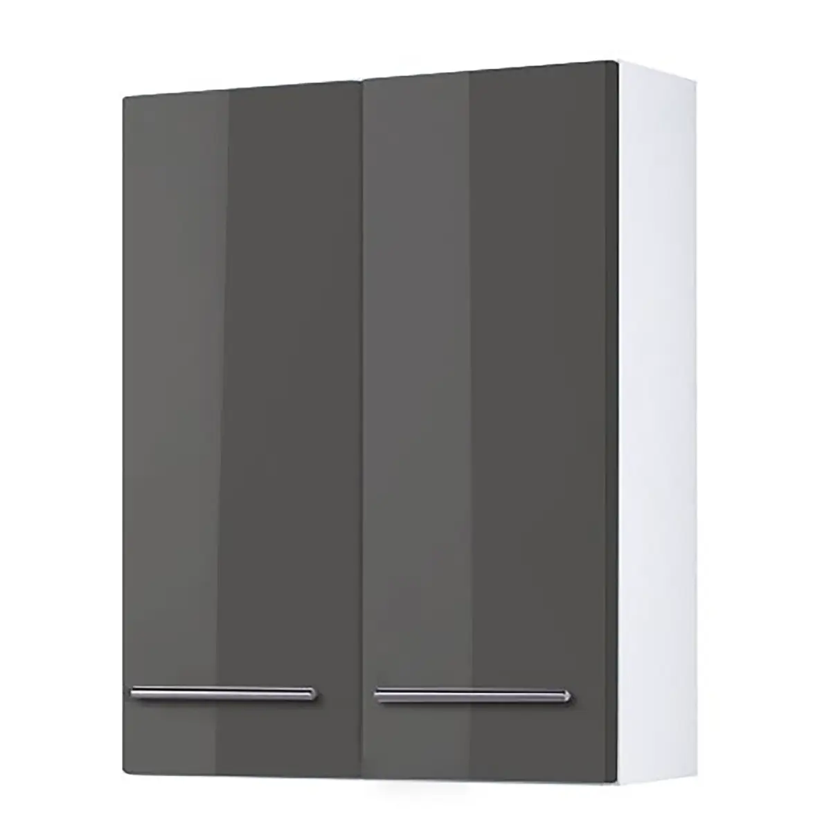 Hängeschrank 50cm Grau/Hochglanz Grau | Grau