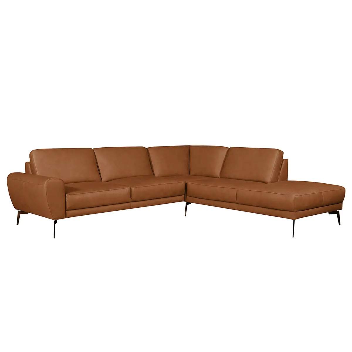 Ecksofa mit Ottomane Nadra | Braun