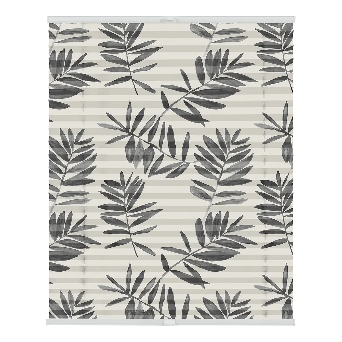 Plissee Klemmfix Aqua Floral | Schwarz