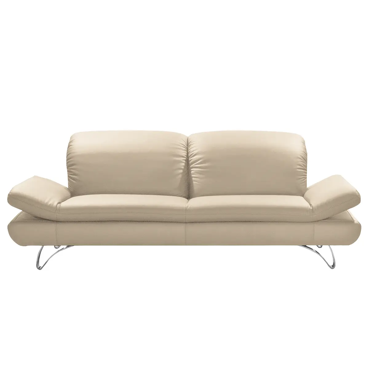 Sofa Buin 3-Sitzer Beige Echtleder Canela | Beige
