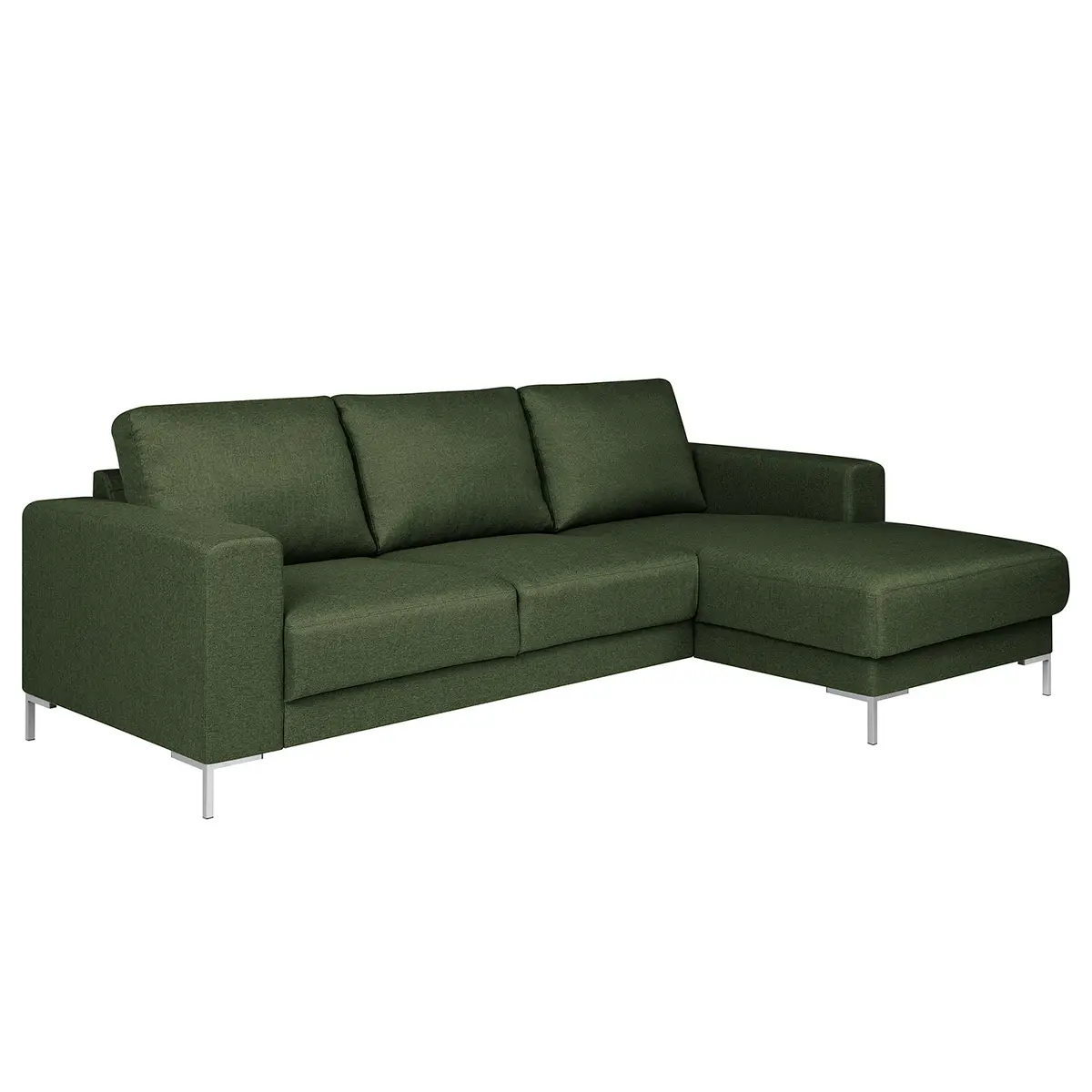 Ecksofa Grün Webstoff Mavie | Grün
