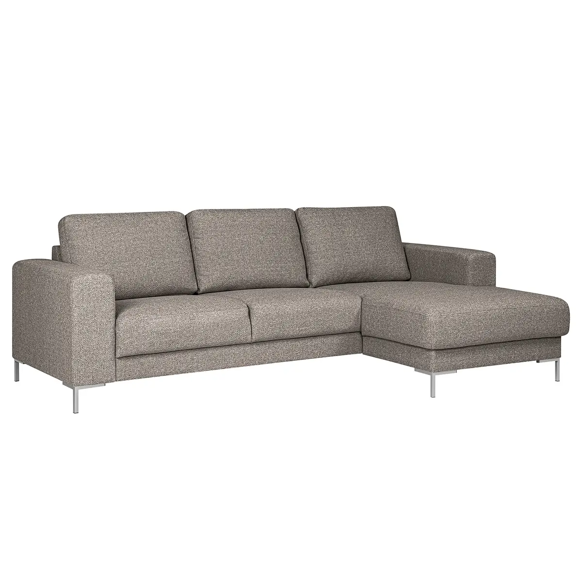 Ecksofa Grau Strukturstoff Gesa | Grau