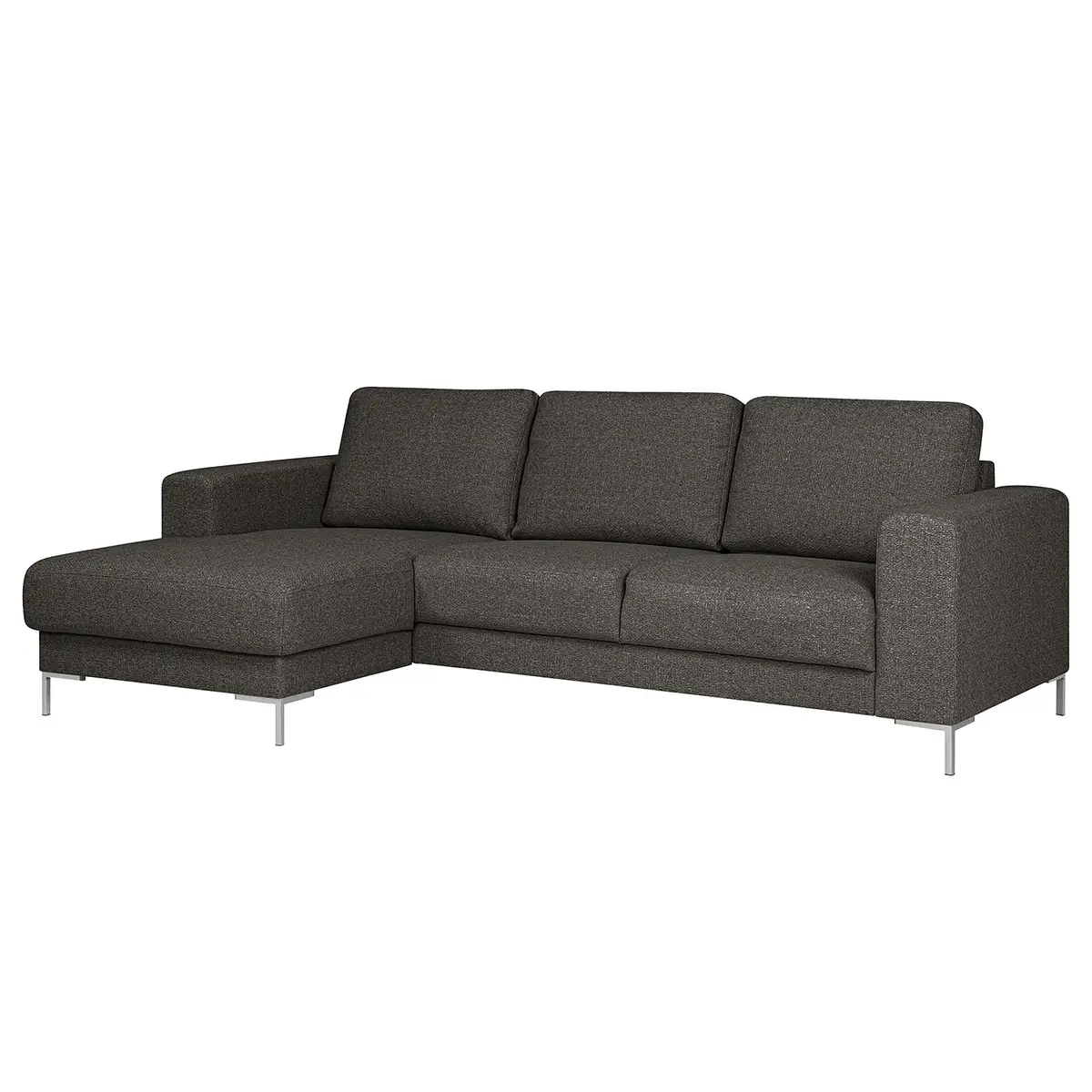 Ecksofa Grau Strukturstoff Gesa | Grau