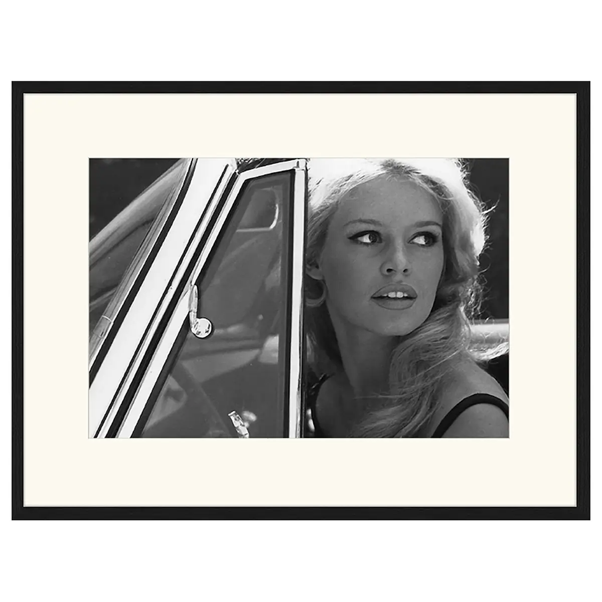 Bild Brigitte Bardot driving | Schwarz