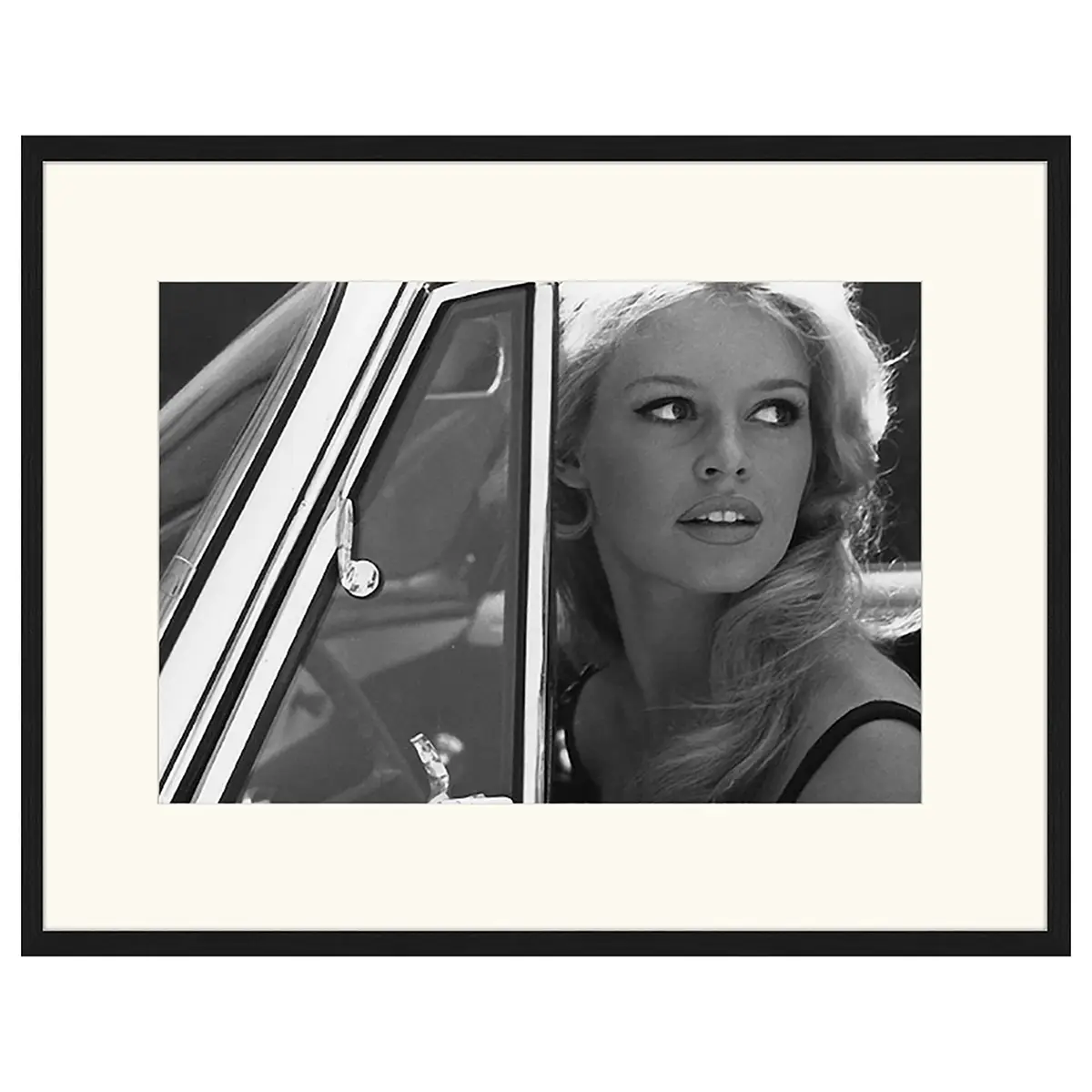 Bild Brigitte Bardot driving | Schwarz