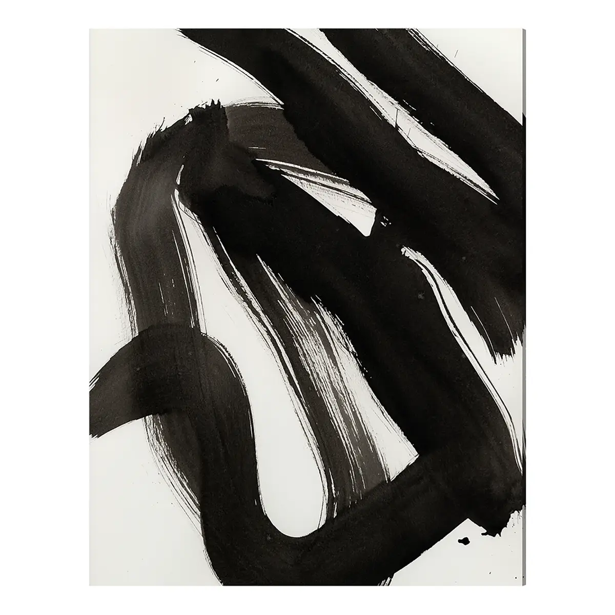 Bild Abstract black ink brush stroke Metal: Aku-Dibond