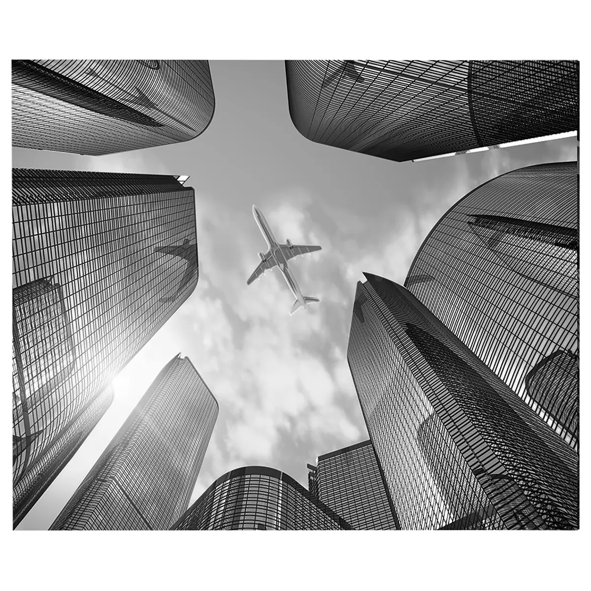 Bild Business district Metal: Aku-Dibond Multicolor 60 x 50cm