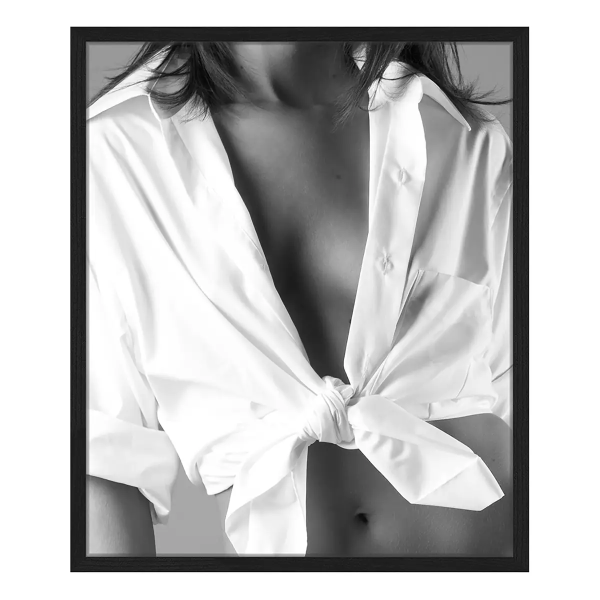 Bild White shirt Rahmen | Schwarz
