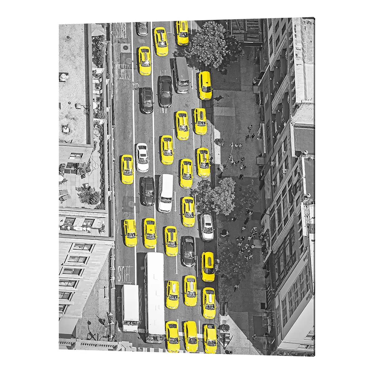 Bild New York taxis from above Metal: Aku-Dibond Multicolor 60