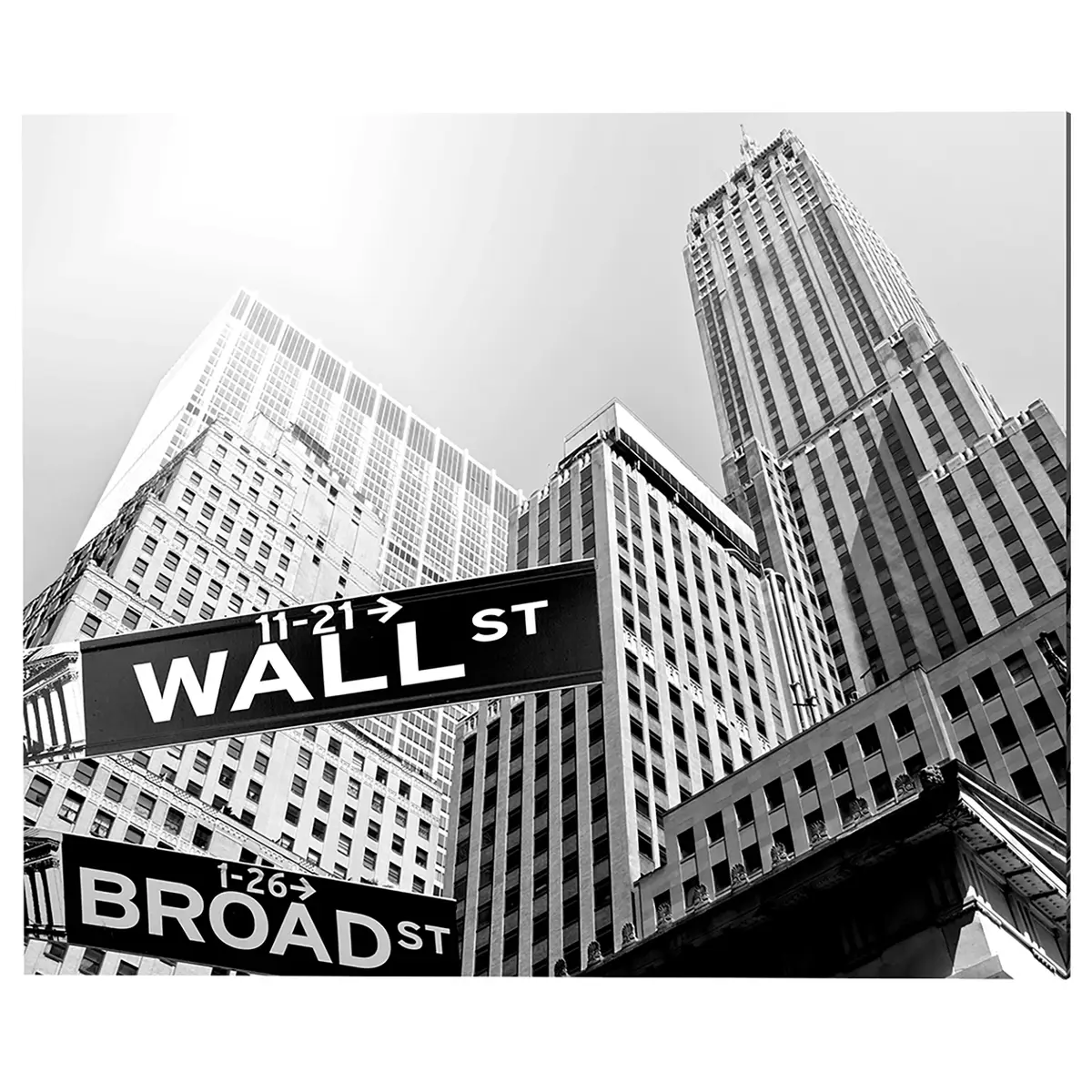 Bild New York Wall street Metal: Aku-Dibond Multicolor 60 x