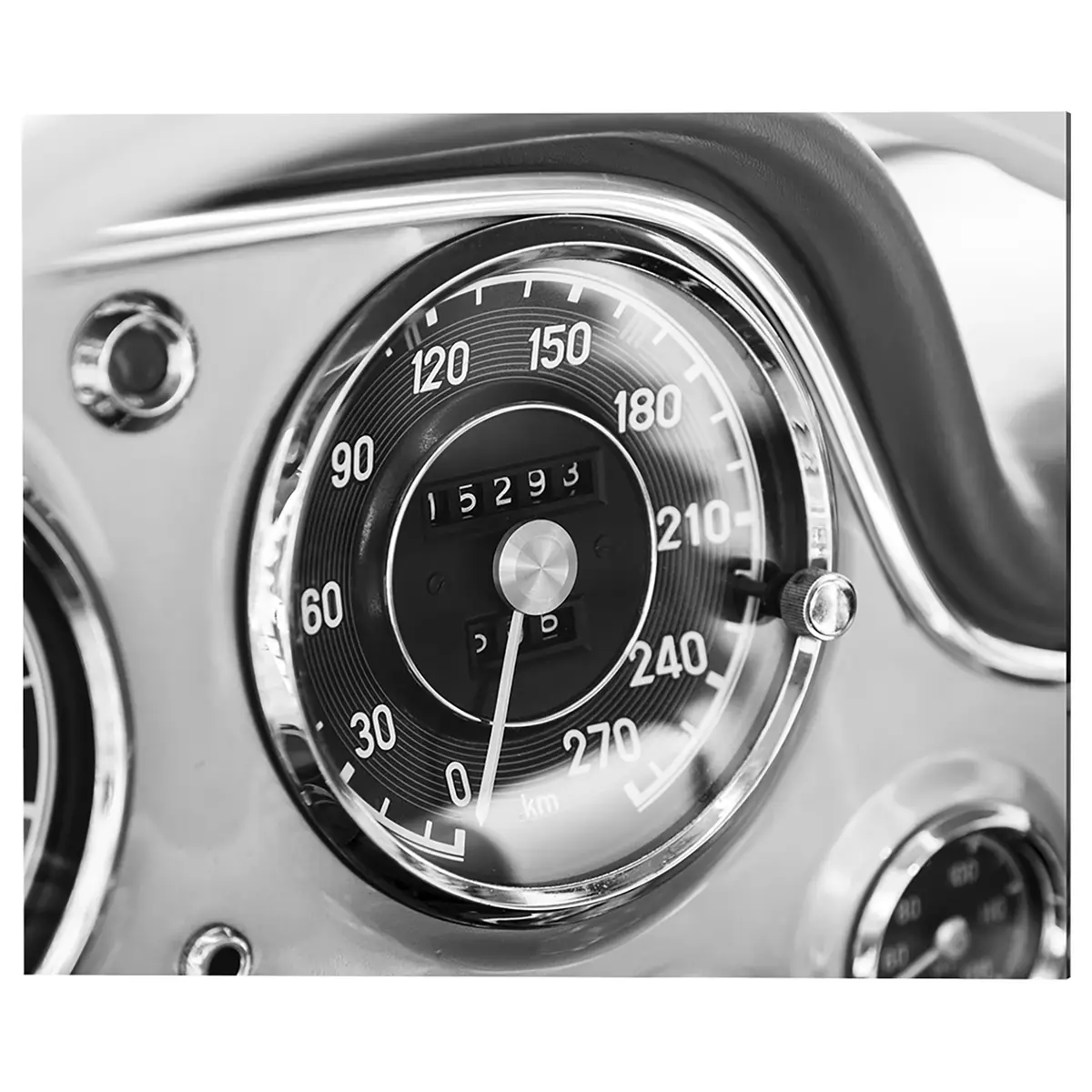 Bild Vintage Speedometer Metal: Aku-Dibond Multicolor 60 x 50cm