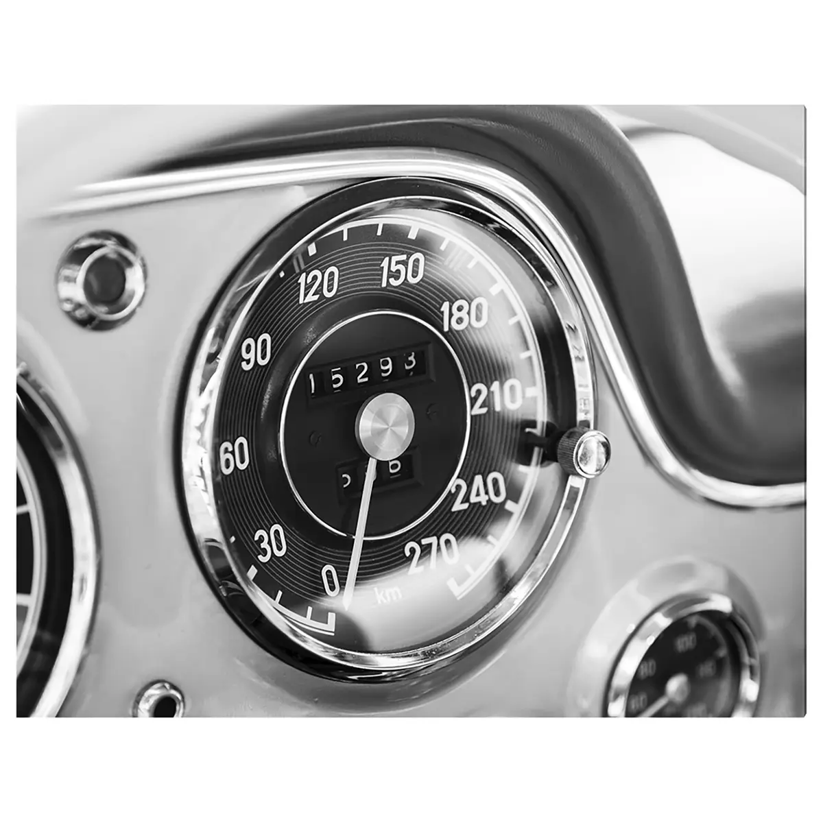 Bild Vintage Speedometer Metal: Aku-Dibond Multicolor 90 x 70cm