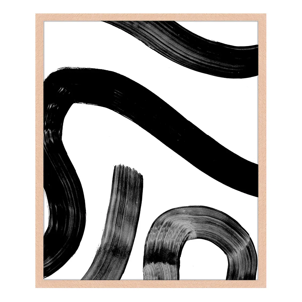 Bild Abstract Watercolor Stroke Rahmen | Beige