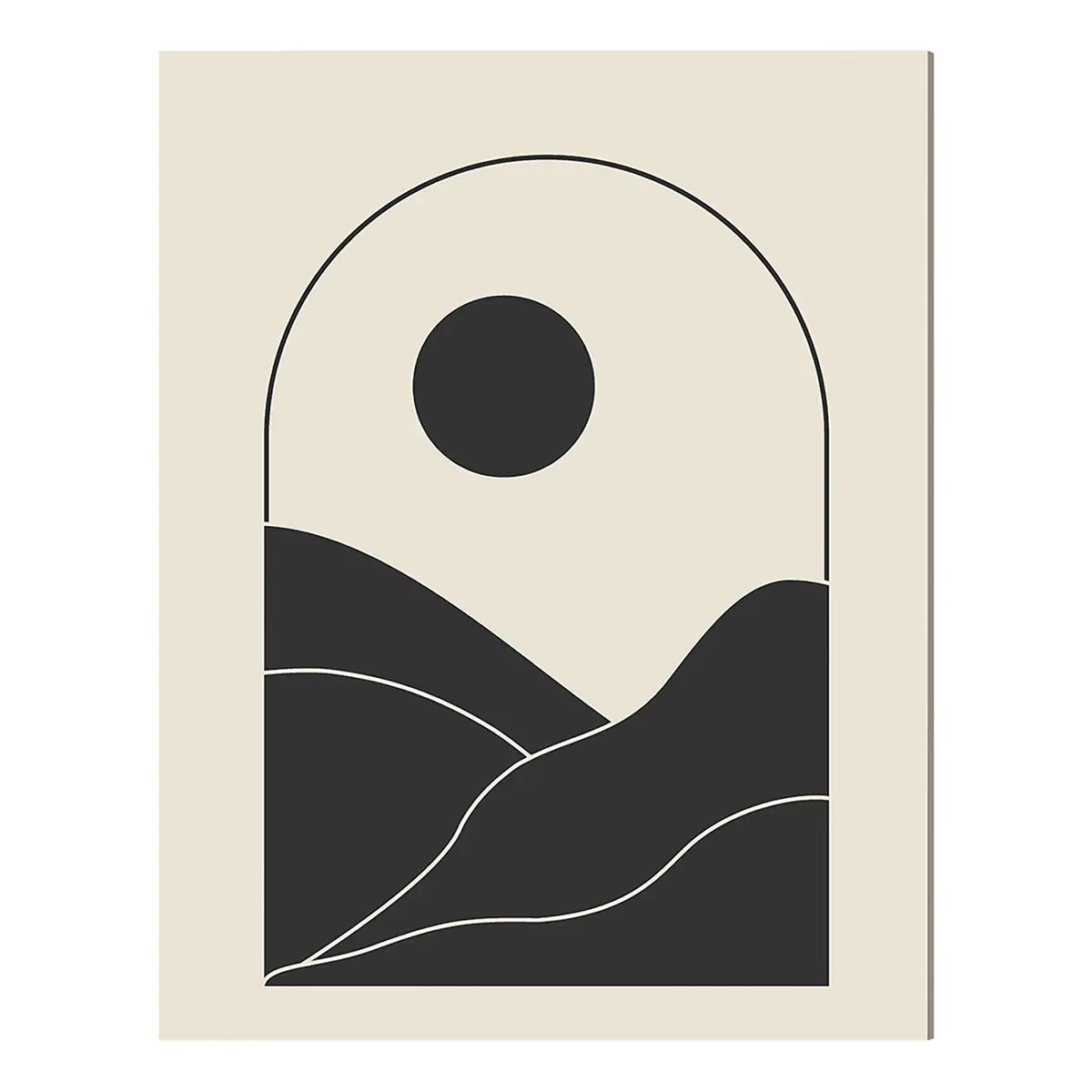 Bild Contemporary Abstract Sunrise Metal | Mehrfarbig