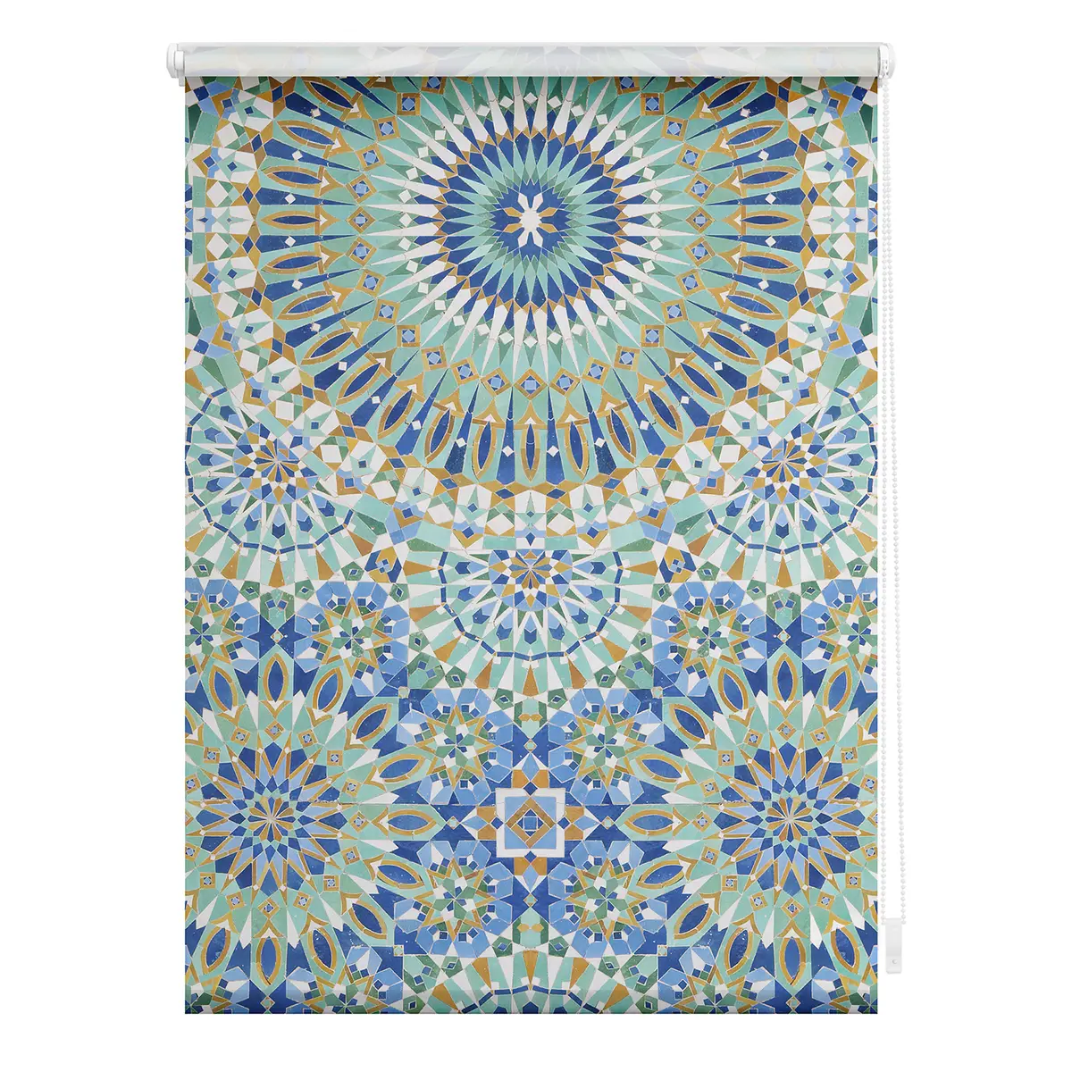 Klemmfix Rollo Orientalische Muster | Blau