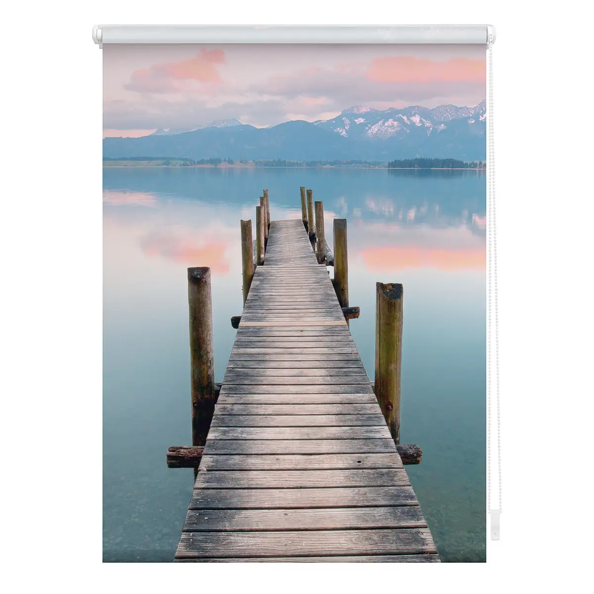 Klemmfix Rollo Steg Abendstimmung | Blau