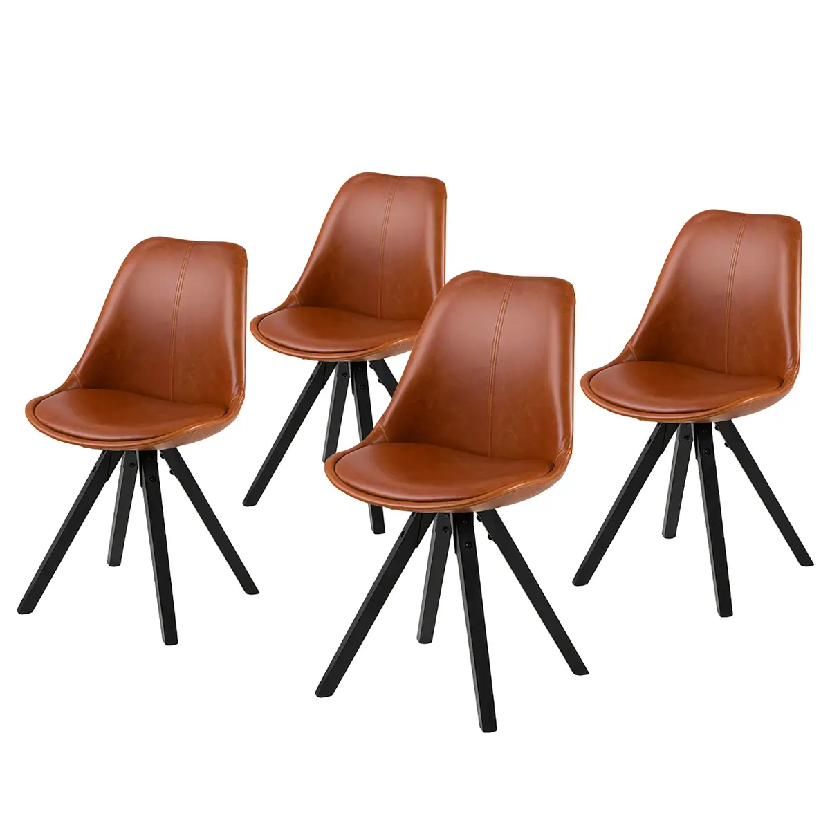 Polsterstuhl Kunstleder | Braun