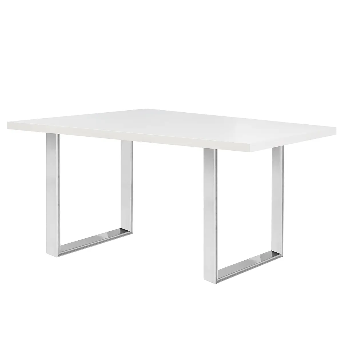 Esstisch Alton 160cm Weiß/Weiß Silber | Weiß