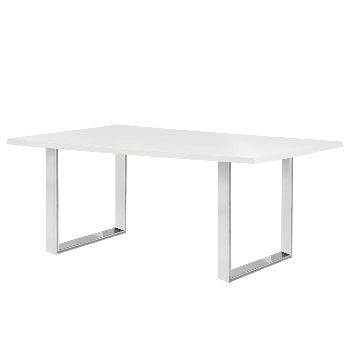 Esstisch Alton 180cm Weiß/Weiß Silber | Weiß