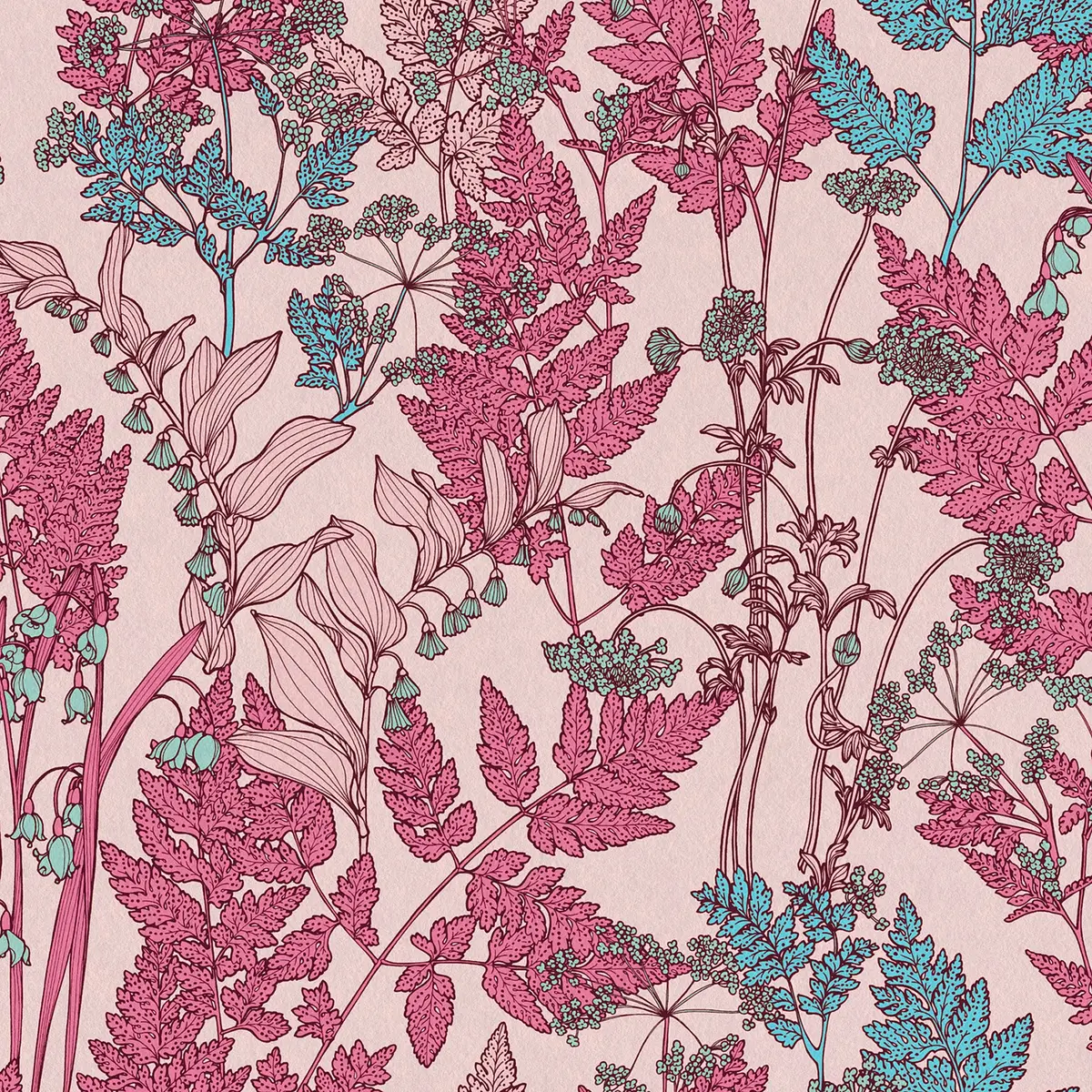 Vliestapete II | Rosa
