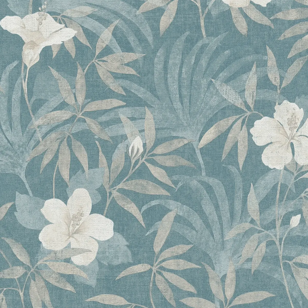 Vliestapete Blumen | Blau